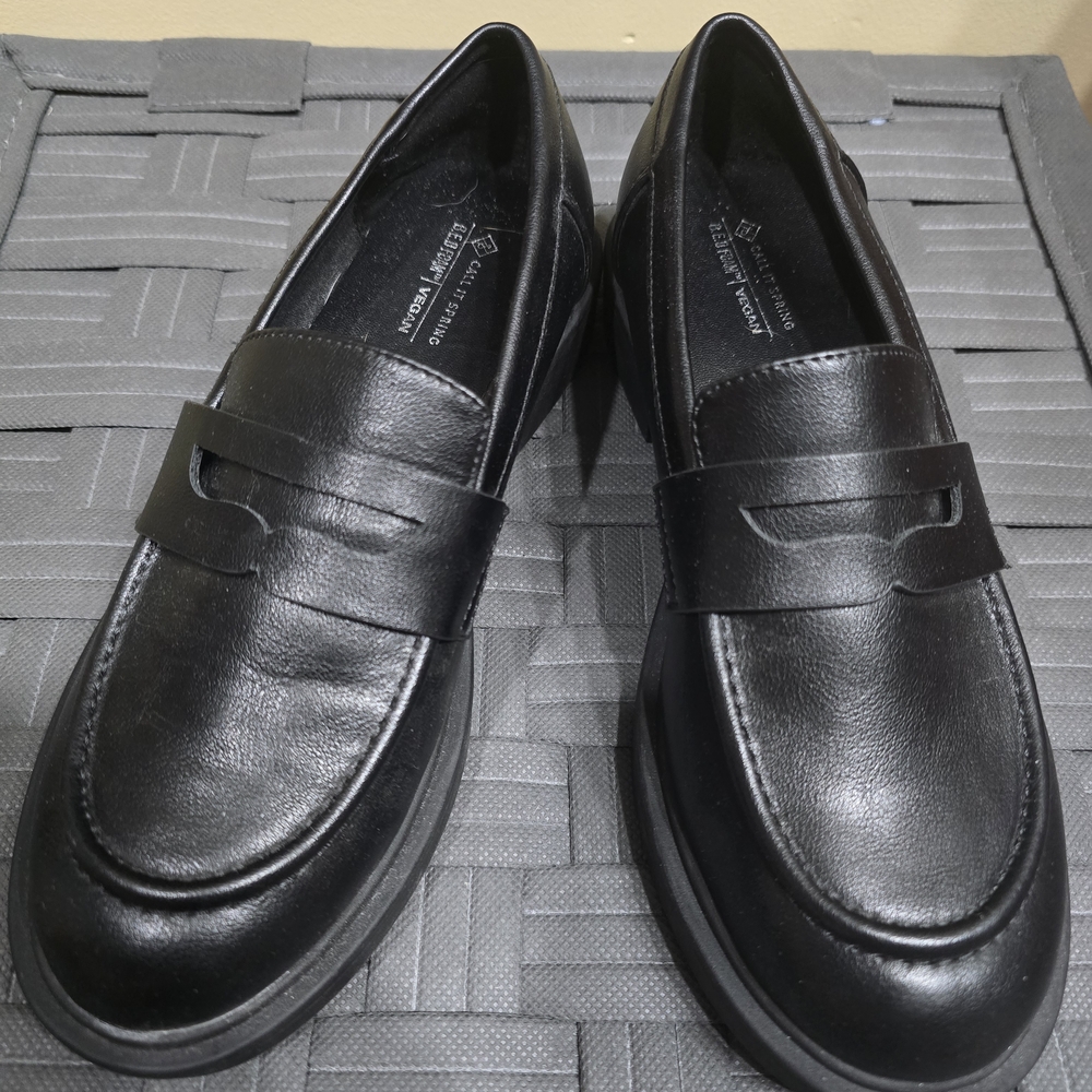Call It Spring Sleek Black Loafers